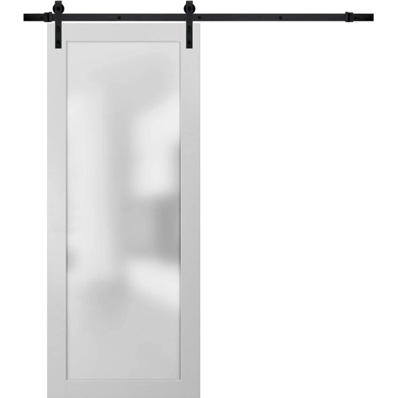 Sliding Lite Barn Frosted Glass Door 36 x 84