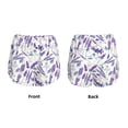 thumbnail image 5 of Picia Lavender Flowers Pattern Women's 2 in 1 Athletic Running Shorts High Waisted Workout Casual Gym Sweat Shorts with Comfy Liner Zipper Pockets-XX-Large, 5 of 9