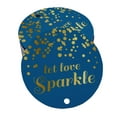 thumbnail image 1 of Inkdotpot Pack Of 100 Let Love Sparkle Wedding Favor Paper Tags Craft Real Gold Foil Hang Tags, 1 of 6