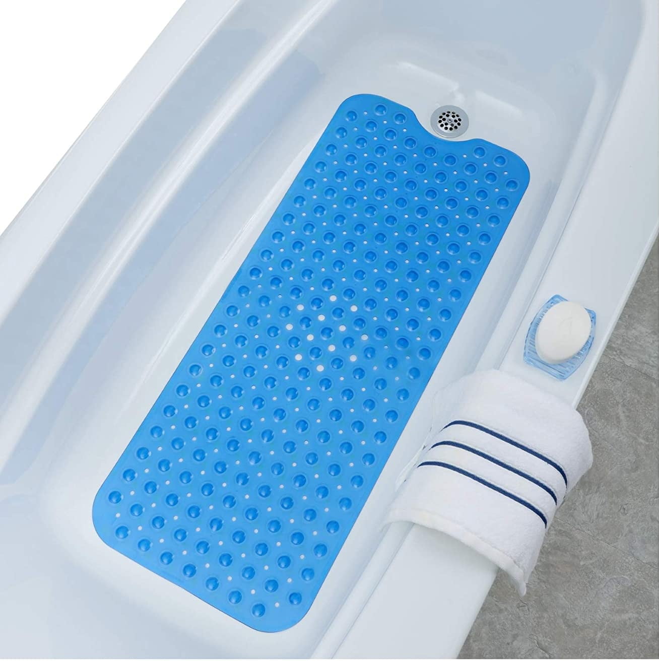 Bath Tub Mat, Bath Mats with Suction Cups, EcoFriendly TPE Material