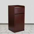 thumbnail image 3 of Flash Furniture Sony Laminate Wood Commercial-Grade Trash Receptacle with Tray Top, Mahogany, 3 of 13