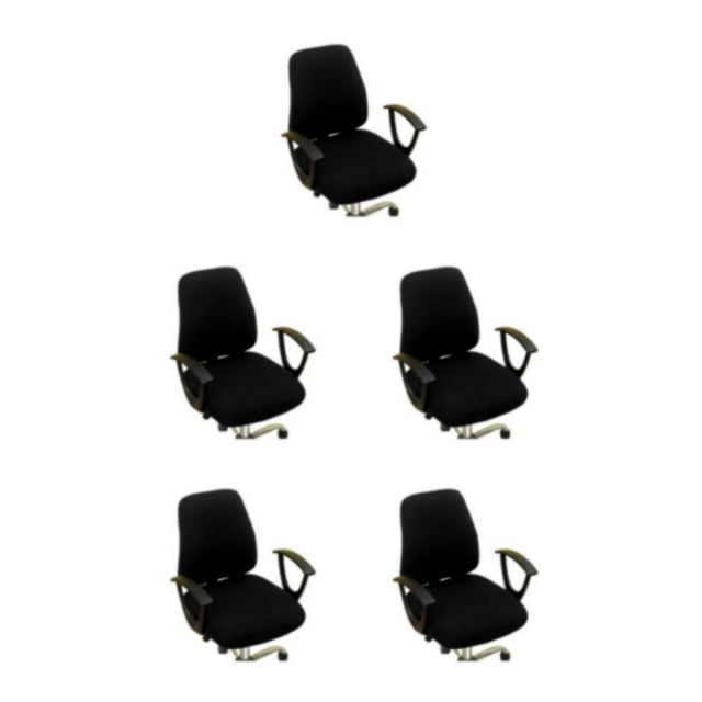 Transemion 1/2/3/5 2pcs/set Office Chair Cover For Professional And Polished Look Dustproof black 5PCS