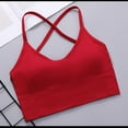 thumbnail image 6 of Voncos Women's Low Impact Sports Bra - Crisscross Back Seamless Wireless, Breathable Nylon Spandex, Versatile Yoga Workout to Casual, Wine, Size L, 6 of 9