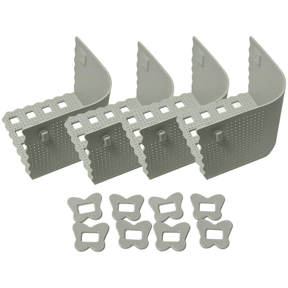 4 Pcs Bed Sheet Holders for Corners, Silicone Anti-Slip Bed Sheet Clips, Keeps Sheets Firm & Tight, Fits Standard, Queen, King Mattresses, Easy Installation, Gray