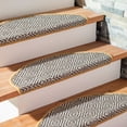 thumbnail image 2 of SAFAVIEH Stair Treads Todor 0.25" x 9" x 2'2" Sisal Natural/Grey 13 Count Staircase & Floor Step Tread, 2 of 8