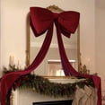 thumbnail image 4 of Christmas Tree Bows, 71" Extra Large Velvet Christmas Tree Topper Bow – 3D Handmade Ribbon Bows for Christmas Tree, Wreath, Door, Party, Wedding & Home Decor (Red, 71 x 20 Inch), 4 of 6