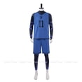 thumbnail image 4 of Jersey de bloqueo azul para Club de fútbol, ropa deportiva de Anime Isagi yoachi, disfraz de Cosplay, Hyoma Chigiri Meguru Bachira, monos, chaleco, pantalones cortos, 4 of 4