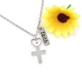 thumbnail image 4 of Stainless Steel Heart Cross Necklace Faith Mustard Seed Pendant Christian Graduation Gifts with Box Y1030 (Heart Cross), 4 of 7