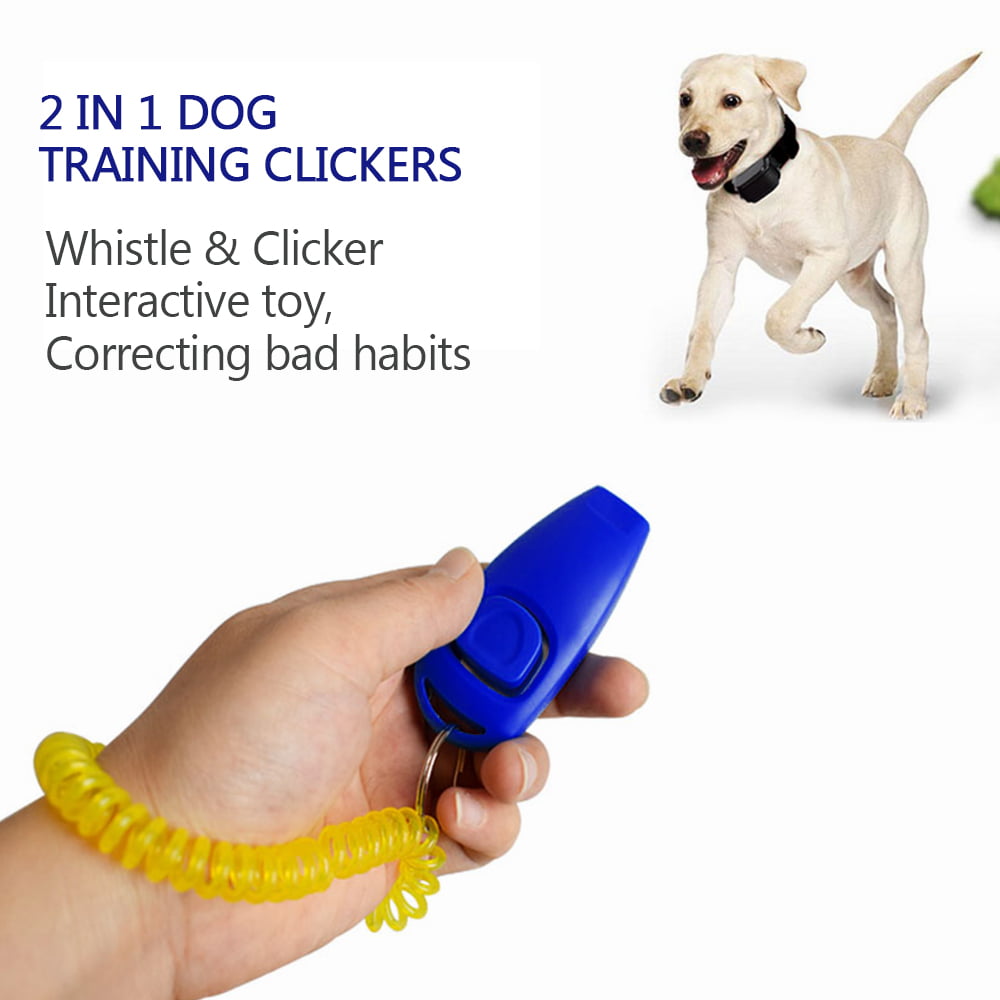 Pet Dog Button Click Clicker Trainer Training Agility Obedience Aid Wrist Strap 