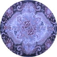 thumbnail image 1 of Ahgly Company Indoor Round Medallion Blue French Area Rugs, 3' Round, 1 of 4