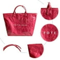 thumbnail image 4 of PVC Tote Bag Women's Letters Print Tote Bag Large Kraft Paper Tote Bag Carry All Bag Top Handle Clear Hobo Handbag (Rose Red), 4 of 10