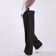 thumbnail image 3 of ZQUUVOU Men's Harem Pants Solid Color Elastic Waist Lightweight Loose Navy, 3 of 8