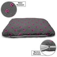 thumbnail image 3 of Skull Pet Bed, Hand Drawn Style Pink Emo Skulls Teenager Lifestyle Youth Culture, Chew Resistant Pad for Dogs and Cats Cushion with Removable Cover, 24" x 39", Dark Taupe Hot Pink, by Ambesonne, 3 of 4