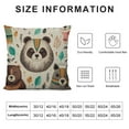 thumbnail image 5 of o Cute Tribal Ethnic Bear Owl Animal Pillowcase King  Pillow Cover Protector Pillow Sham Pillow Case with Zipper  for Long Throw Pillow, 5 of 5