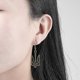thumbnail image 5 of Pendientes ucranianos hechos a mano, pendientes de tridente hueco, pendientes colgantes huecos, plata, 5 of 5