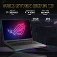 thumbnail image 2 of ASUS ROG Strix G16 16" WUXGA 165Hz Gaming Laptop, Intel Core i7-13650HX, NVIDIA GeForce RTX 4060, 64GB DDR5 RAM, 2TB SSD, RGB 4zone Backlit Keyboard, Win 11Pro, with Hotface 32GB Business USB Card, 2 of 9
