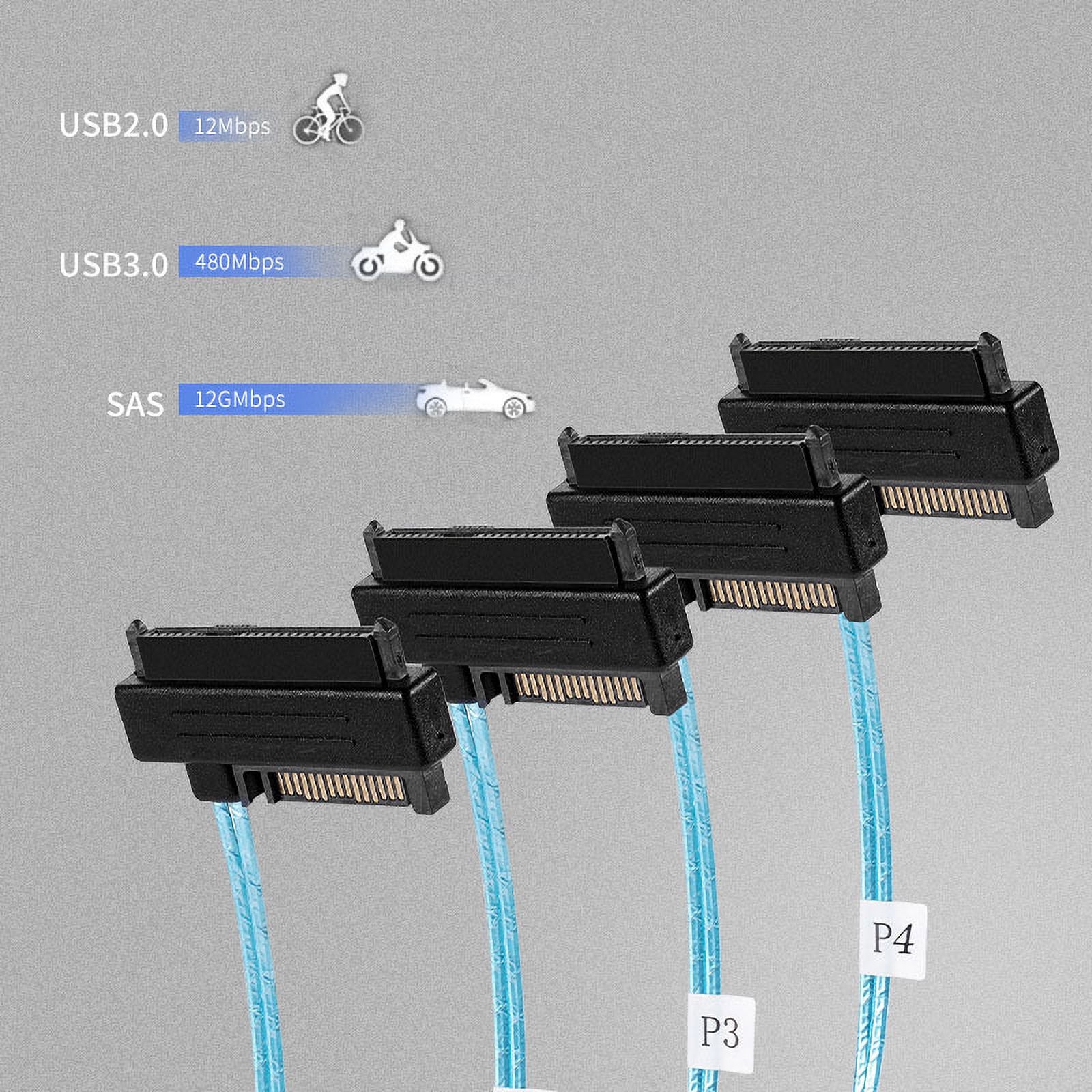 Mini SAS HD SFF-8643 To 4 SFF-8482 SATA Cable SFF-8643 to 4 SFF-8482 Connector with 15pin Power Port Hard Disk Server Cable