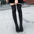 thumbnail image 2 of Fesfesfes Tall Black Boots For Women Casual Boots Shoes High-Heel Comfortable Outdoor Non-Slip Outdoor Boots US:8.5(41), 2 of 4