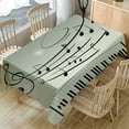 thumbnail image 2 of Nappe Motif Musique Piano Rectangulaire Housse de Table à Thé Décoration Maison, 2 of 5