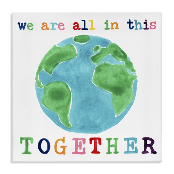 Stupell Industries Contemporary Colorful In This Together Canvas Art, 17 x 17, by June Erica Vess
