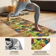 thumbnail image 4 of Green Chicken Farm Pattern Hot Yoga Mat Towel Non Slip for Hot Yoga - Quick-Drying Yoga Mat Cover with 4 Corner Pockets with Travel Bag - Hot Yoga Towel Non Slip 74"x26", 4 of 6
