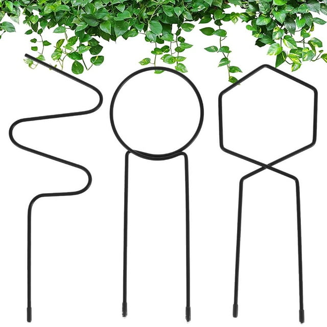 Garden Trellis for Vines and Climbing Plants Mini Plant Climbing Rack Durable Plant Support Frame Garden Tools for Houseplants and Vines Style A(3pcs)