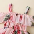 thumbnail image 7 of Toddler & Baby Girls Summer Off Shoulder Tutu Princess Dress Chiffon Flowy Beachwear Sundress, 7 of 7