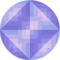 thumbnail image 1 of Ahgly Tapis Rond Lavable en Machine Intérieur Transitionnel Bleu Ardoise Clair, 3 Pieds Rond, 1 of 7
