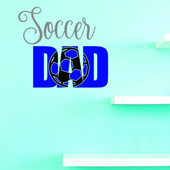 Custom Decals Soccer Dad Wall Art Size: 14 X 28 Inches Color: Multi
