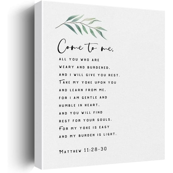 Inspirational Christian Canvas Wall Art Farmhouse Decor Positive Scripture Canvas Prints Religious Wall Decor Bible Verse Framed Artwork Pictures Paintings for Guest Room Coffee Station Decor