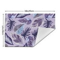 thumbnail image 3 of LNWH Purple Leaf Plants Texture Pattern Placemats, 1 PCS Heat Resistant Washable PVC Table Mats, 18"x12", 3 of 6