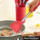 thumbnail image 4 of Juego de utensilios de cocina de 2 piezas, utensilios de cocina de silicona, mango de acero inoxidable, para cocinar, rojo, 4 of 5