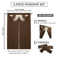 Regal Home Collections 5Piece Window Curtain Set with Valance and