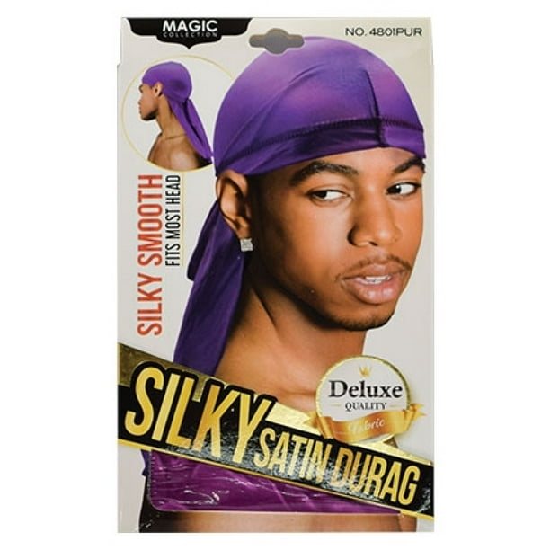 Magic Collection Silky Satin Durag 4801 (Purple) - Walmart.com