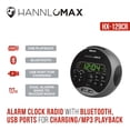 thumbnail image 5 of Radio despertador HANNLOMAX HX-129CR con cargador USB Bluetooth, 5 of 5