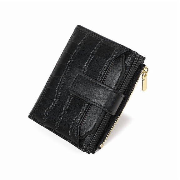 Zznnkj Women's Small Bifold Wallet, Compact PU Leather Credit Card Holder with Zipper Coin Pocket, Multi-Slot Slim Wallet for Cash, Cards, and Lipstick
