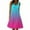 Blue, variant on Summer Dresses for Women 2025, Womens Summer Round Neck Print Sleeveless Beach Dress(Blue,L)