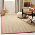 thumbnail image 4 of SAFAVIEH Natural Fiber Maisy Solid Area Rug, Natural/Burgundy Red, 3' x 5', 4 of 12