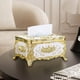 thumbnail image 4 of Vintage Style Tissue Box Storage Acrylic Desktop Plastic Cardboard Box Suitable For Living Room Bedroom And Desktop, 4 of 5