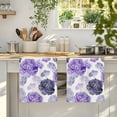 thumbnail image 4 of Purple Ombre Spring Floral Kitchen Towels Set of 1, Summer Botanical Flowers Absorbent Dish Towels for Kitchen, Microfiber Hand Towel, Quick Drying Tea Towel for Cleaning Decorative Dishcloths, 4 of 7