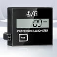 thumbnail image 4 of DYNWAVECA Digital Tachometer Hour Meter 0-30000RPM Speedometer RPM Meter for Lawn Mower Tractor RV Cropper Generator Motocross Single Button, 4 of 7