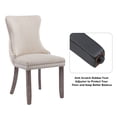 thumbnail image 6 of MIKIBAMA Set of 2 Beige Tufted Velvet Dining Chairs Solid Wood Frame for Dining Room, 6 of 9