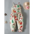 thumbnail image 2 of Hirigin Kids Girl Sleeveless Jumpsuit Casual Christmas Cartoon Printed Rompers, 2 of 9