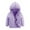 Light Violet, variant on Kids Boys Coat Puffer Jacket Girls Boys Hooded Soild Toddler Packable Outwear Windproof Warm Thick Girls Coat Outdoor School Winter Warm Clothes