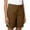 Coffee, variant on Only Moment Plus Size Summer Shorts cool silk cotton High Waisted Elastic Running Shorts with Pockets for Gym Casual Red,2XL