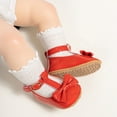 thumbnail image 2 of Bonario Baby Girls Shoes Infant Mary Jane Bowknot Soft Sole PU Leather Newborn First Walker Cirb Shoes, 2 of 8
