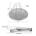 thumbnail image 5 of CNKOO 2Pcs Kitchen Stainless Steel Anti-Scald Bread Steak Clip - Porous Foldable Stainless Steel Portable Cookware Rack Bread for Traveling Outdoor Party Room Cooker BBQ, 5 of 5