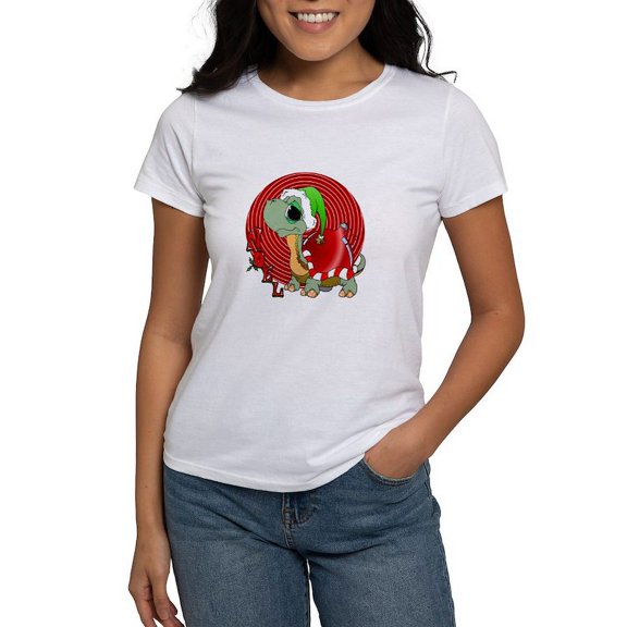CafePress - Noel Turtle T Shirt - Women's Classic T-Shirt