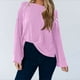 thumbnail image 5 of Ropa para chicas adolescentes,Blusa informal de poliéster para mujer, de manga larga a rayas y cuello redondo, holgada, para uso diario, sopatenor, 5 of 8