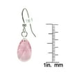 thumbnail image 2 of One Pair Austrian Crystal 16mm Teardrop .925 Sterling Silver Earrings - Pink, 2 of 3